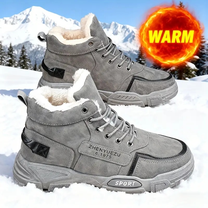 Waterproof Winter Boot - 남성용 가을·겨울 하이탑 대형 아웃도어 스노우