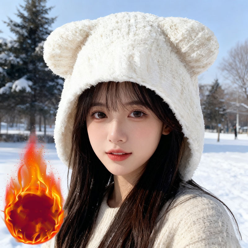 Knit Beanie Hat Warm - 가을 겨울 여성 니트 모자 귀여운
