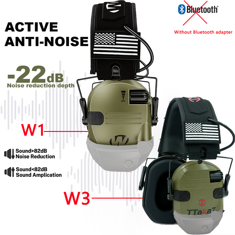 Earmuffs Foldable - W1/W3 전자식 사격용 귀마개 소음 방지