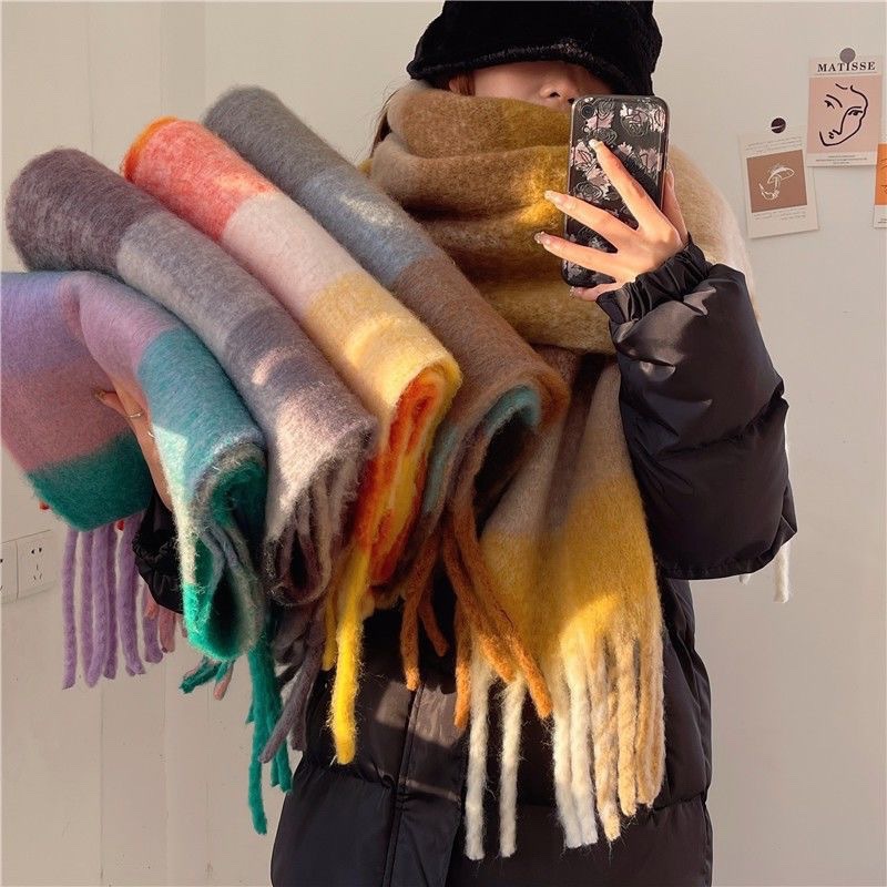 Cashmere Pashmina Wrap - 2025New 겨울 두꺼운 따뜻한 스카프 여성
