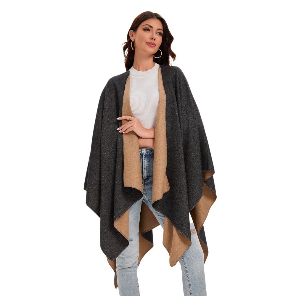 Shawl Wrap Winter - 따뜻한 코트 체크 디자인 여행용 숄