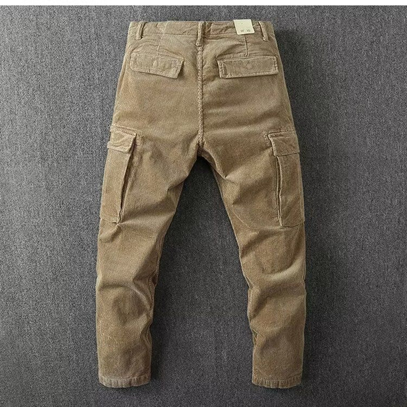 Corduroy Pant Warm - 봄과 가을 새로운 패션 솔리드 컬러
