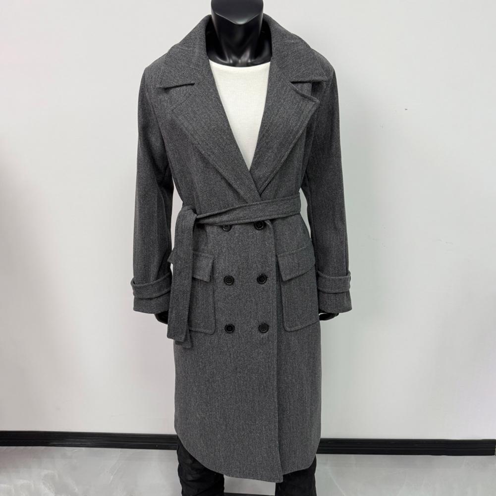 Wool Coat Peacoat - 긴소매 코트 여성 코트 여성용 더블