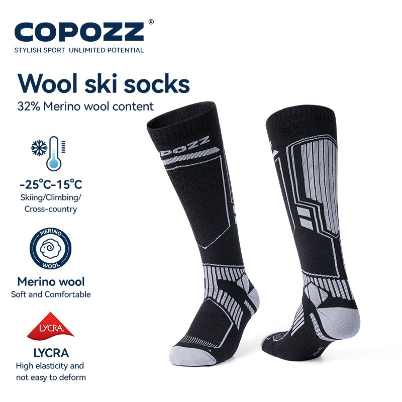 Thermal Sock Wool - COPOZZ 메리노 울 겨울 스키 양말