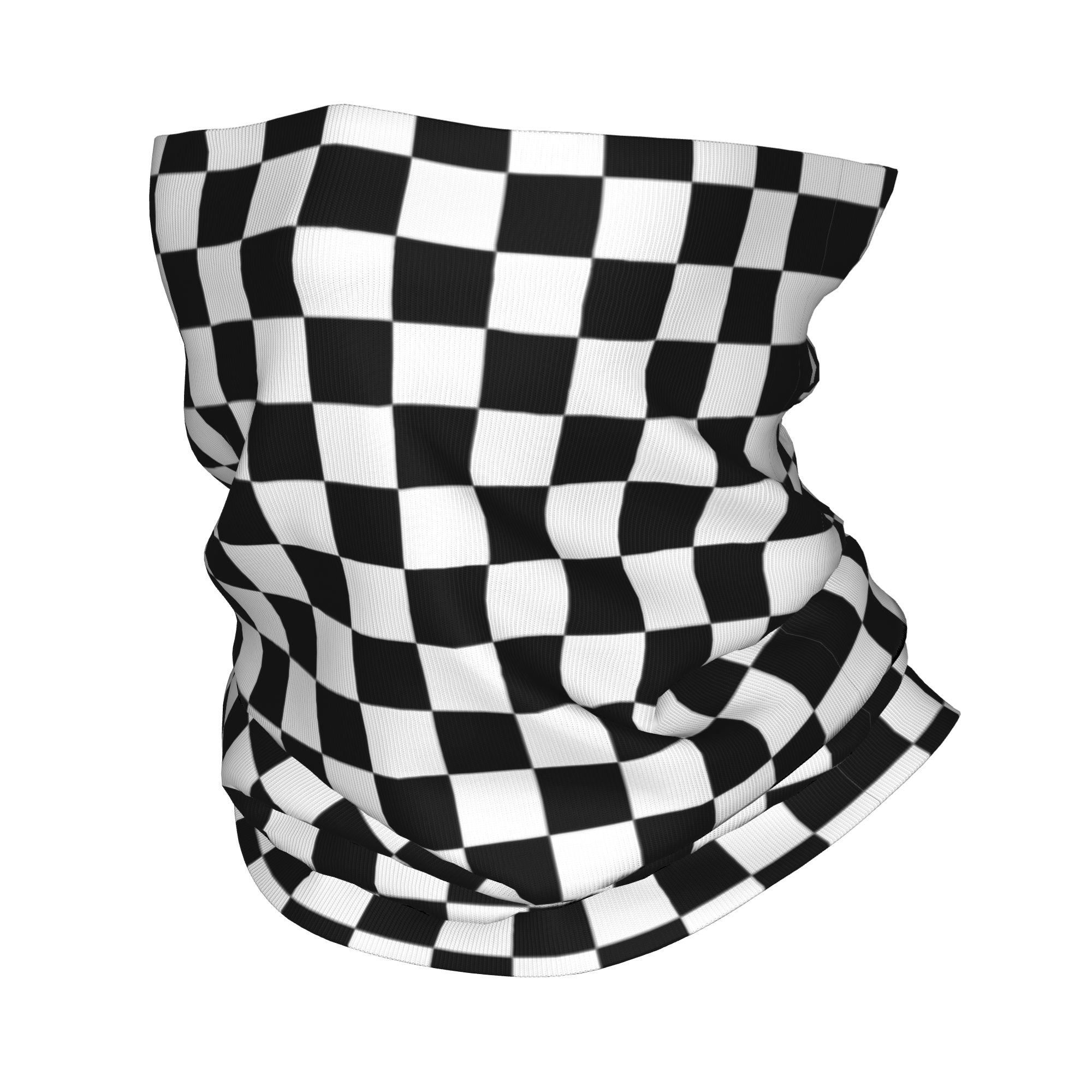 Neck Gaiter Fleece - 커스텀 레이싱 체크 무늬 모터 넥