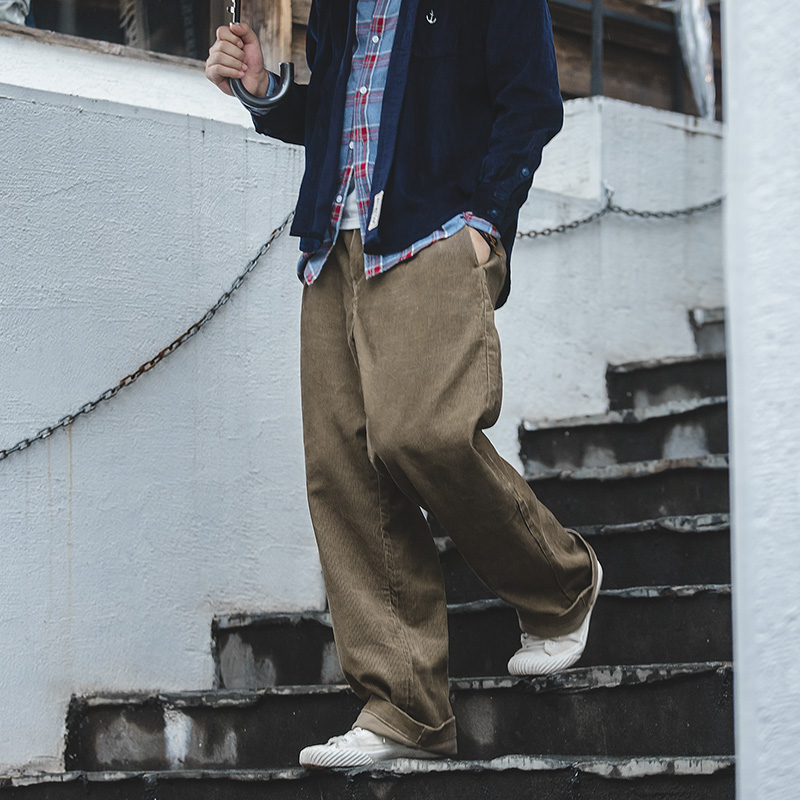 Corduroy Pant Warm - Maden 남성용 아메리칸 빈티지 바지, 코듀로이