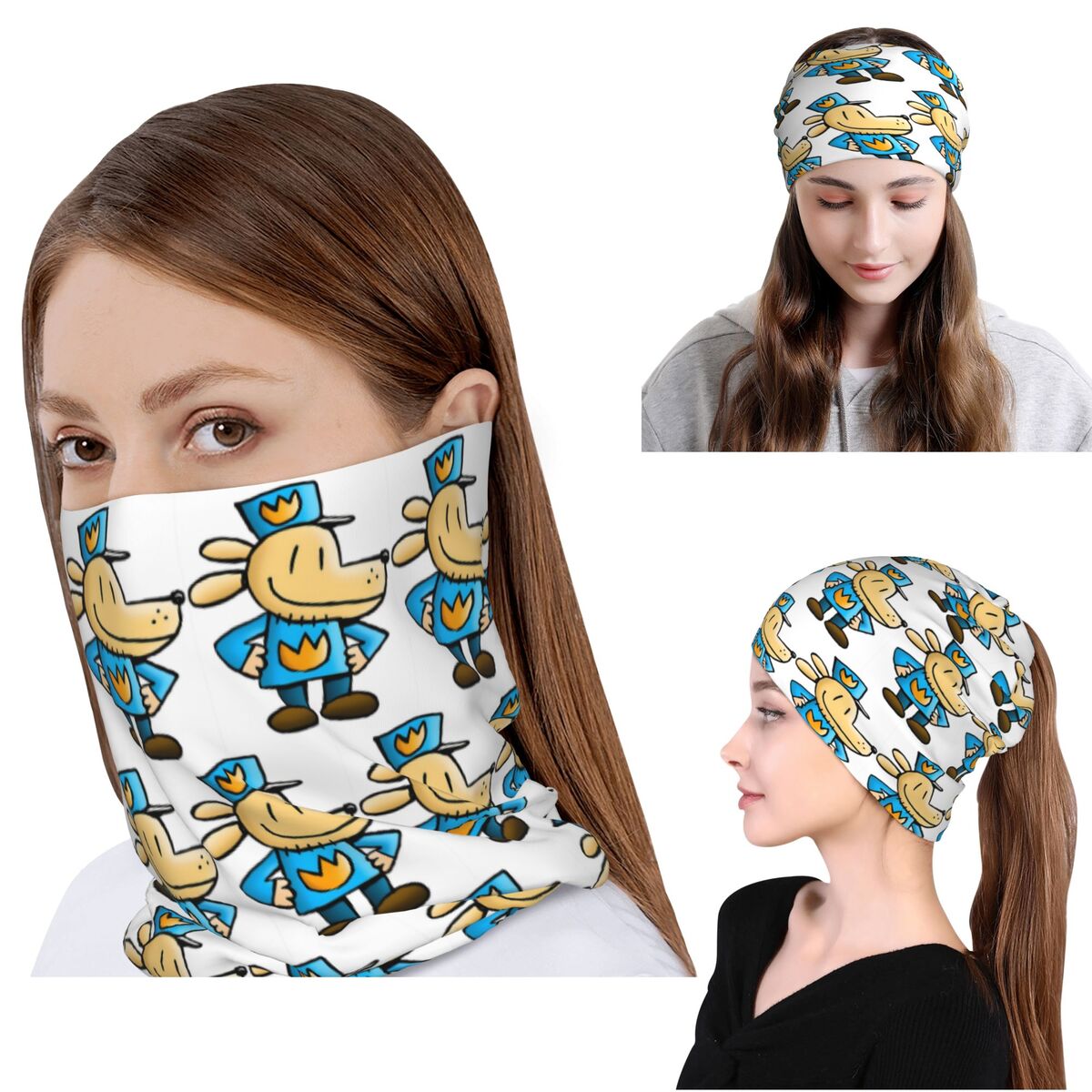 Knit Beanie Hat Warm - Dog Man 코미디 그래픽 소설 반다나