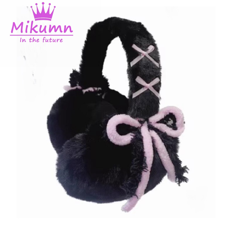 Earmuffs Foldable - 미쿤 하라주쿠 Y2k 귀여운 귀여운 보우