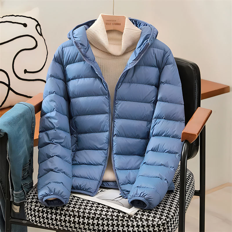 Down Jacket Packable - 플러스 사이즈 여성 후드 한국 슬림