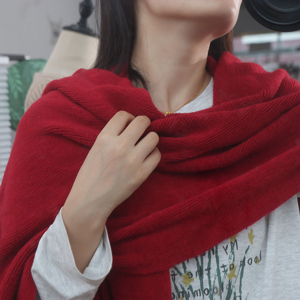 Wool Scarf Men - 고품질 솔리드 컬러 남성용 울 스카프
