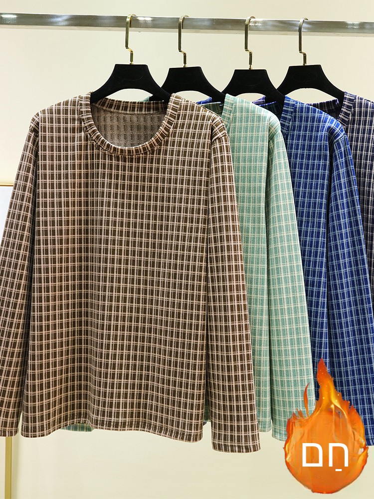 Flannel Shirt Lined - 남성용 겨울 홈웨어 플란넬 파자마 상의