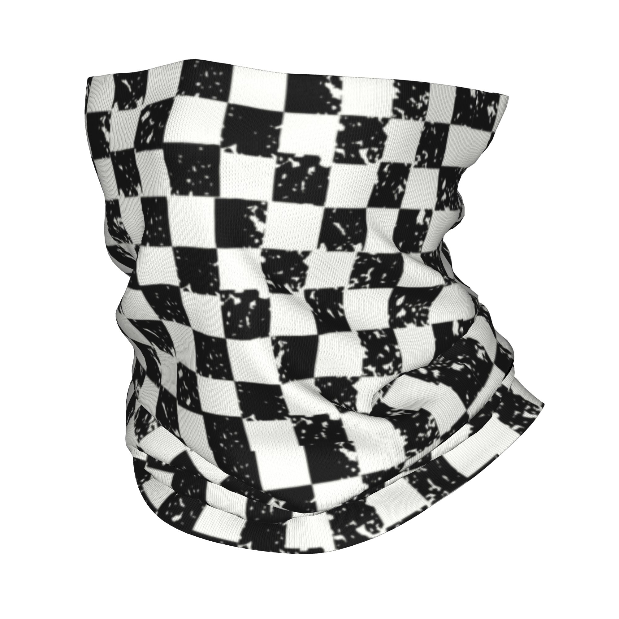 Neck Gaiter Fleece - 커스텀 레트로 체크무늬 플래그 겨울 헤드밴드