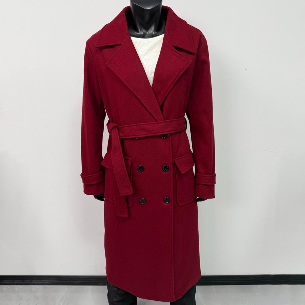 Wool Coat Peacoat - 여성 코트 여성용 더블 브레스티드 트렌치