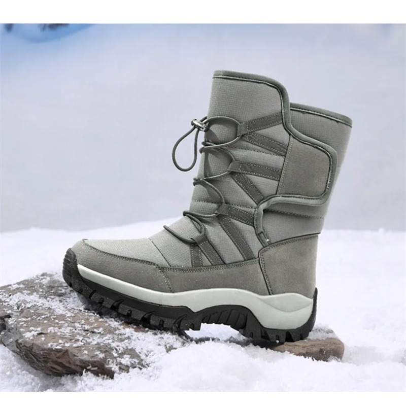 Waterproof Winter Boot - 남성용 따뜻한 플러시 커플 스노우 부츠
