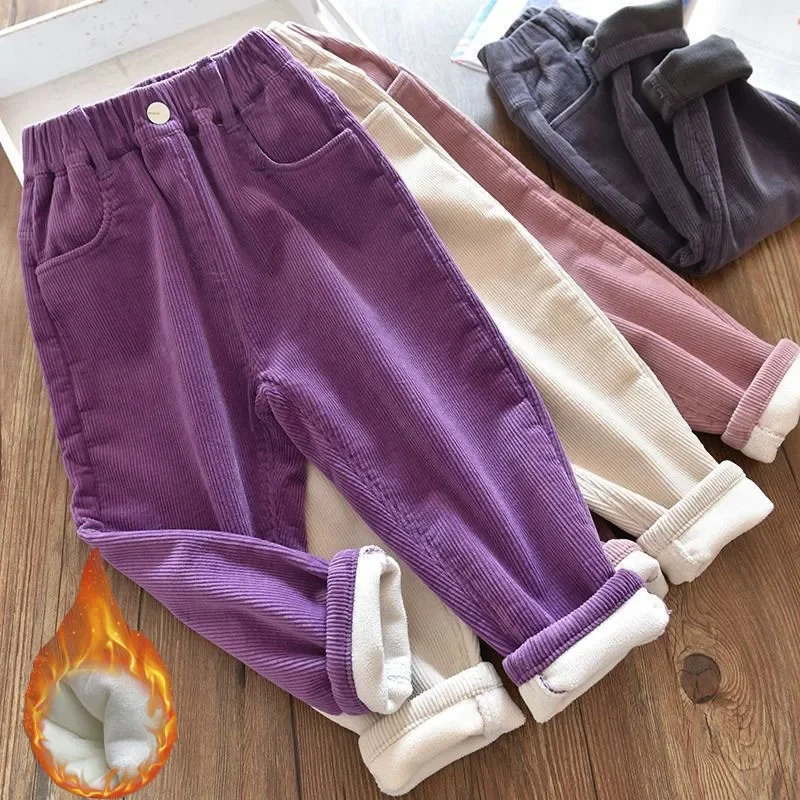 Corduroy Pant Warm - 여아 코듀로이 바지 겨울 따뜻한 양털