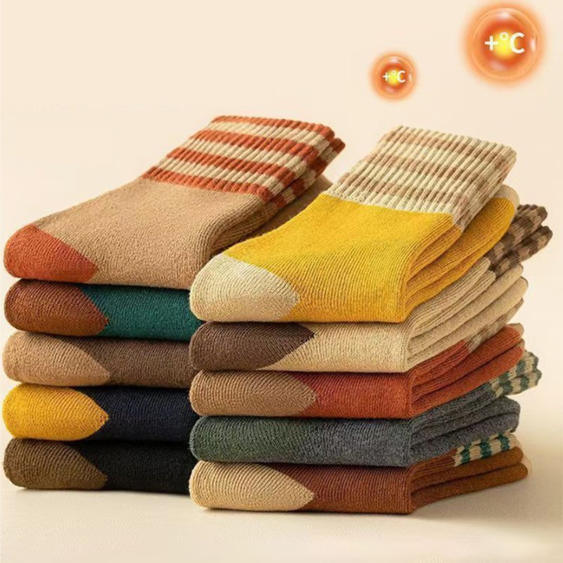 Thermal Sock Wool - 여성용 두꺼운 미드 튜브 양말, 겨울