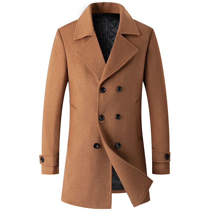 Wool Coat Peacoat - 남성용 더블 브레스트 코트, 피코트 울