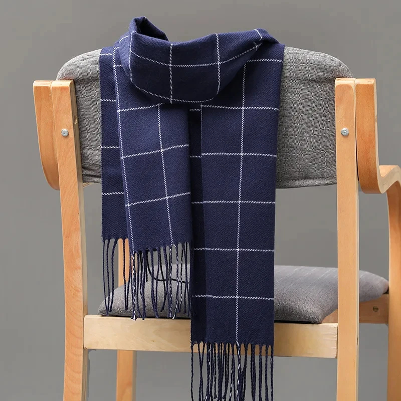 Wool Scarf Men - 2024 새로운 겨울 남성 스카프 따뜻한