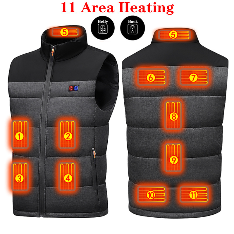 Heated Vest Battery - 2025년 신제품 남녀용 발열 조끼, 11존
