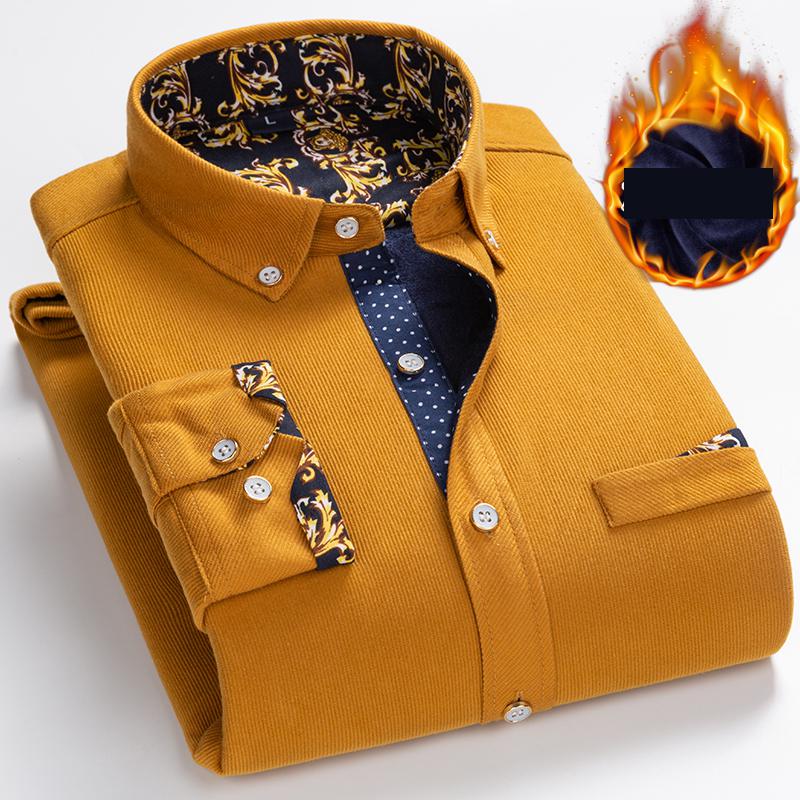 Flannel Shirt Lined - 남성용 헤비웨이트 코듀로이 플란넬 안감 셔츠