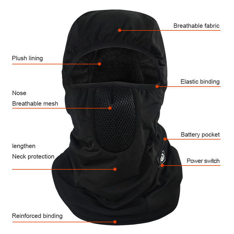 구세주 열 난방 스키 마스크 배터리 전기 따뜻한 모자  - Balaclava Ski Mask 리뷰 및 가격