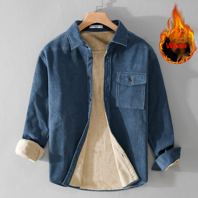 남성 코듀로이 셔츠 재킷 헤비웨이트 겨울 긴팔 버튼다운 - Flannel Shirt Lined 리뷰 및 가격