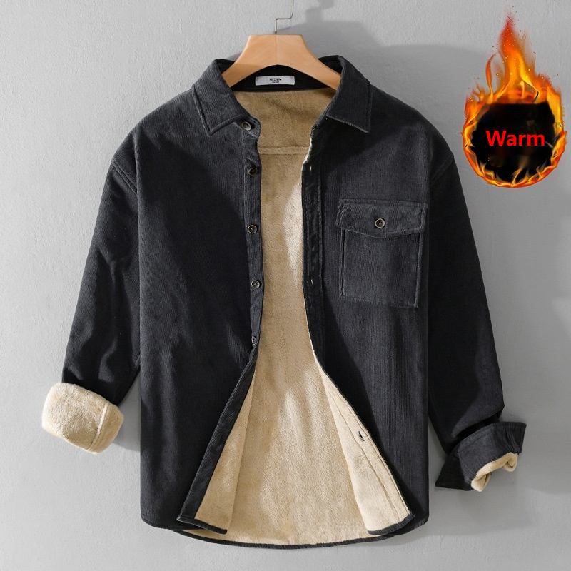 남성 코듀로이 셔츠 재킷 헤비웨이트 겨울 긴팔 버튼다운 - Flannel Shirt Lined 리뷰 및 가격