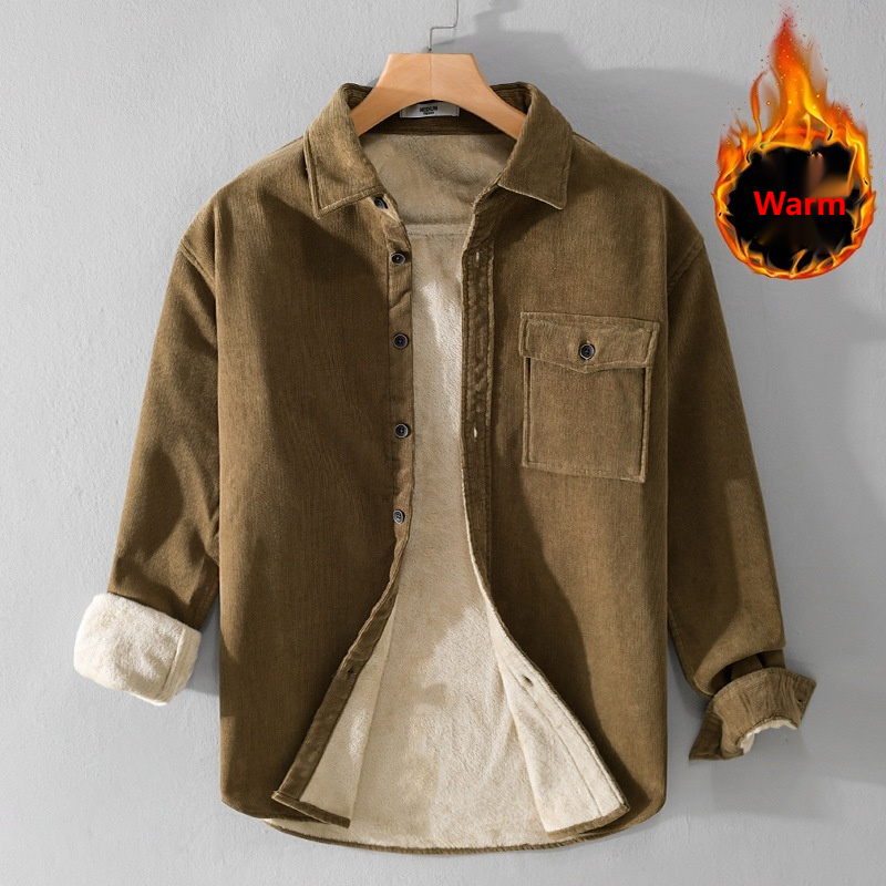 남성 코듀로이 셔츠 재킷 헤비웨이트 겨울 긴팔 버튼다운 - Flannel Shirt Lined 리뷰 및 가격