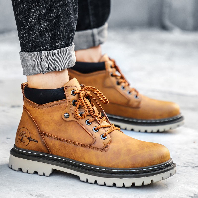 남성용 부츠 하이탑 캐주얼 신발 가을 겨울 레트로 방수 - Waterproof Winter Boot 리뷰 및 가격