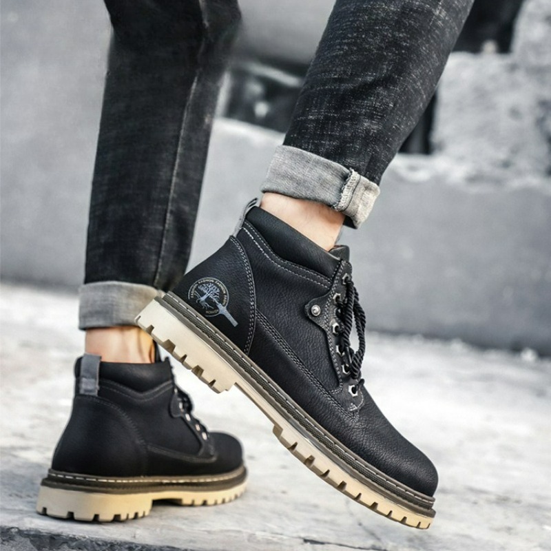남성용 부츠 하이탑 캐주얼 신발 가을 겨울 레트로 방수 - Waterproof Winter Boot 리뷰 및 가격