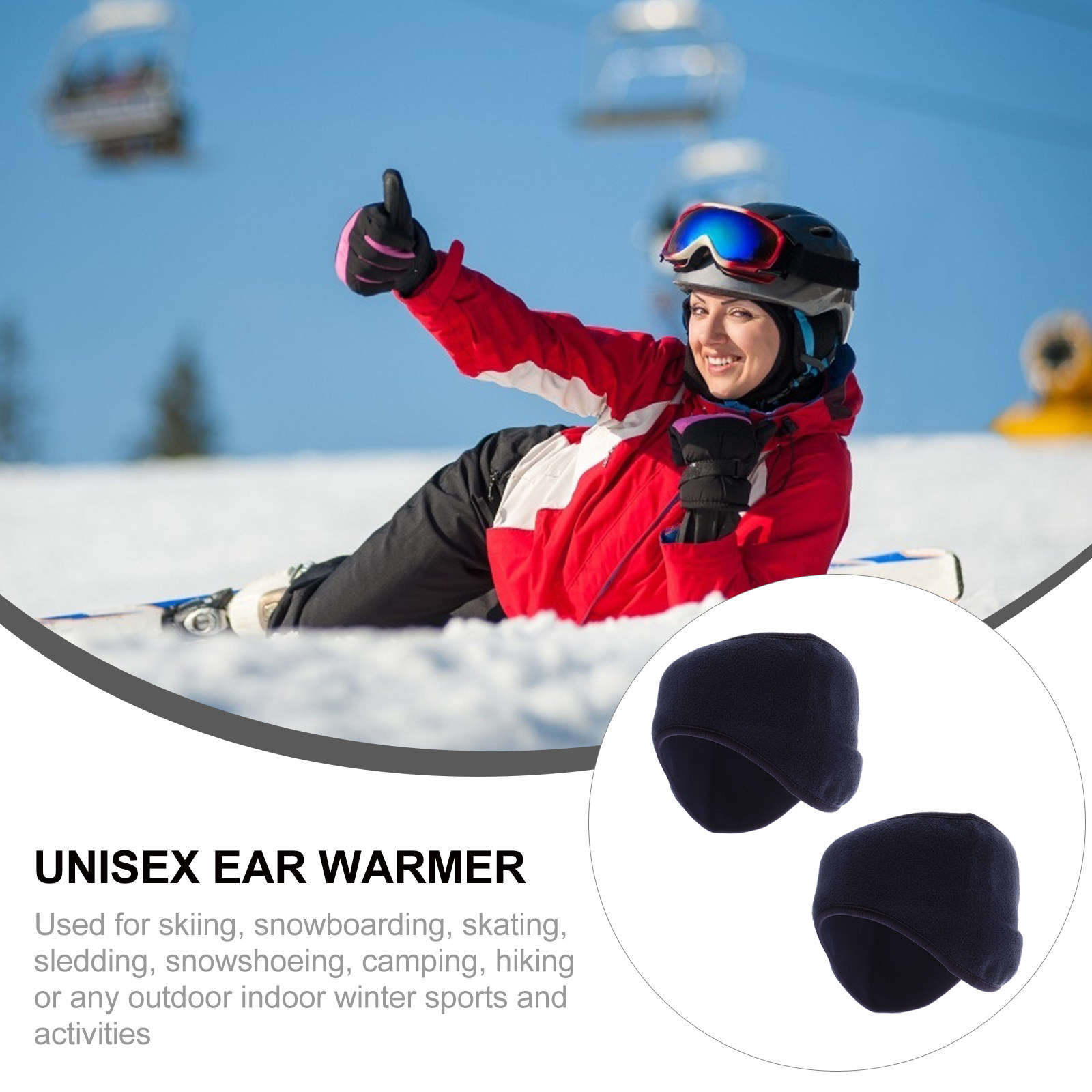 2Pcs 방풍 따뜻한 머리띠 폴라 플리스 신축성 있는  - Fleece Ear Warmer Band 리뷰 및 가격