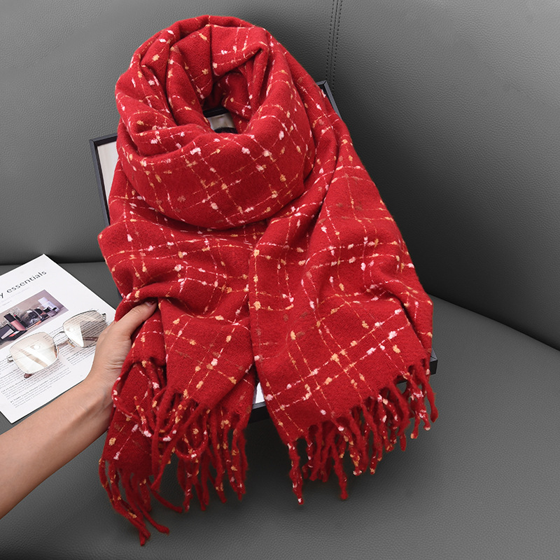 새로운 따뜻한 겨울 태슬 스카프 히잡 여성용 도트 플래 - Cashmere Pashmina Wrap 리뷰 및 가격