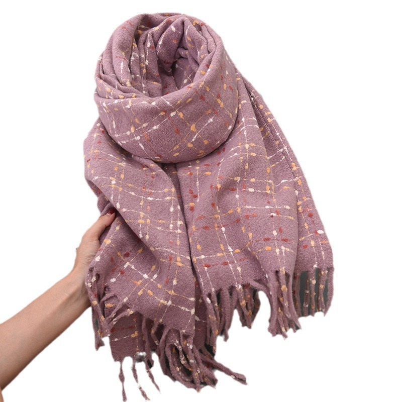 새로운 따뜻한 겨울 태슬 스카프 히잡 여성용 도트 플래 - Cashmere Pashmina Wrap 리뷰 및 가격