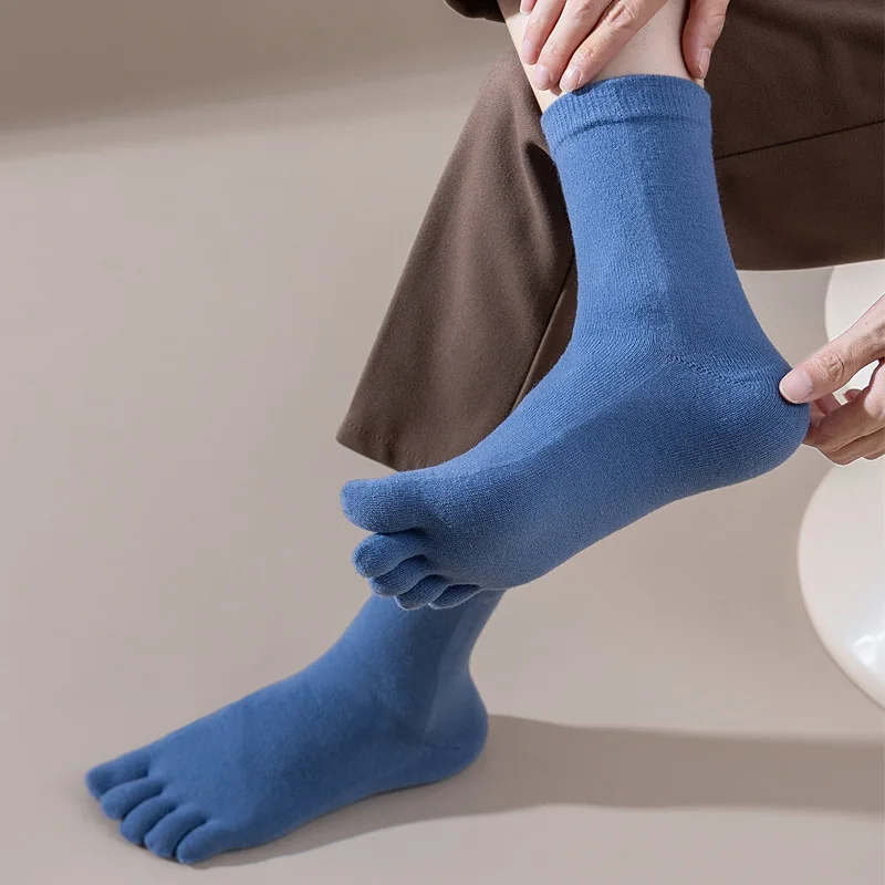 남성용 울 다섯 손가락 양말 짧고 두꺼운 솔리드 땀 흡 - Thermal Sock Wool 리뷰 및 가격