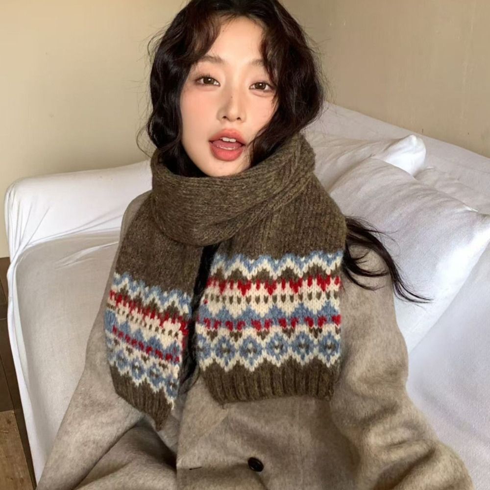 클래식 울 자카드 니트 스카프 두꺼운 겨울 캐시미어 스 - Wool Scarf Men 리뷰 및 가격