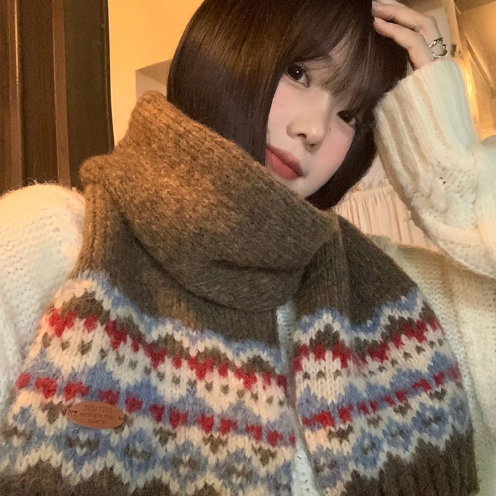 클래식 울 자카드 니트 스카프 두꺼운 겨울 캐시미어 스 - Wool Scarf Men 리뷰 및 가격