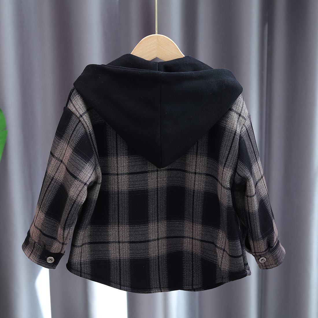 2025년 신상 소년 가을 겨울 플리스 안감 후드 체크 - Flannel Shirt Lined 리뷰 및 가격
