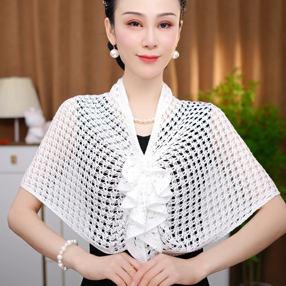 반짝이는 디자인의 속이 비치는 가디건, 앞면 버클 디자 - Shawl Wrap Winter 리뷰 및 가격