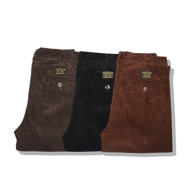 남성용 따뜻한 코듀로이 캐주얼 바지, 레트로 스트레이트 - Corduroy Pant Warm 리뷰 및 가격