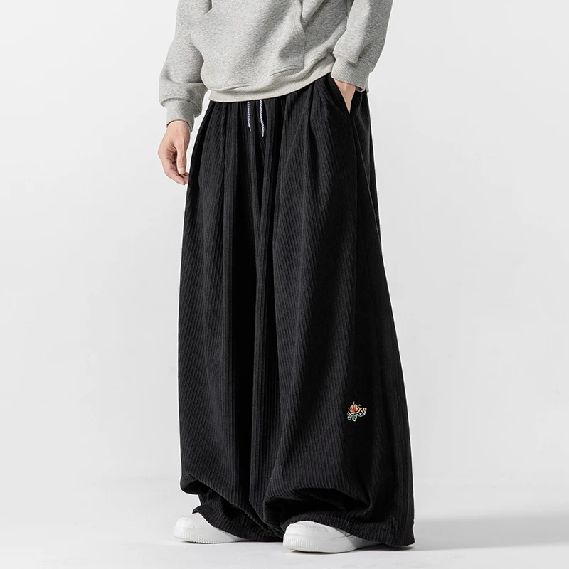 남성 코듀로이 와이드 레그 팬츠 남성 일본 스타일 루즈 - Corduroy Pant Warm 리뷰 및 가격
