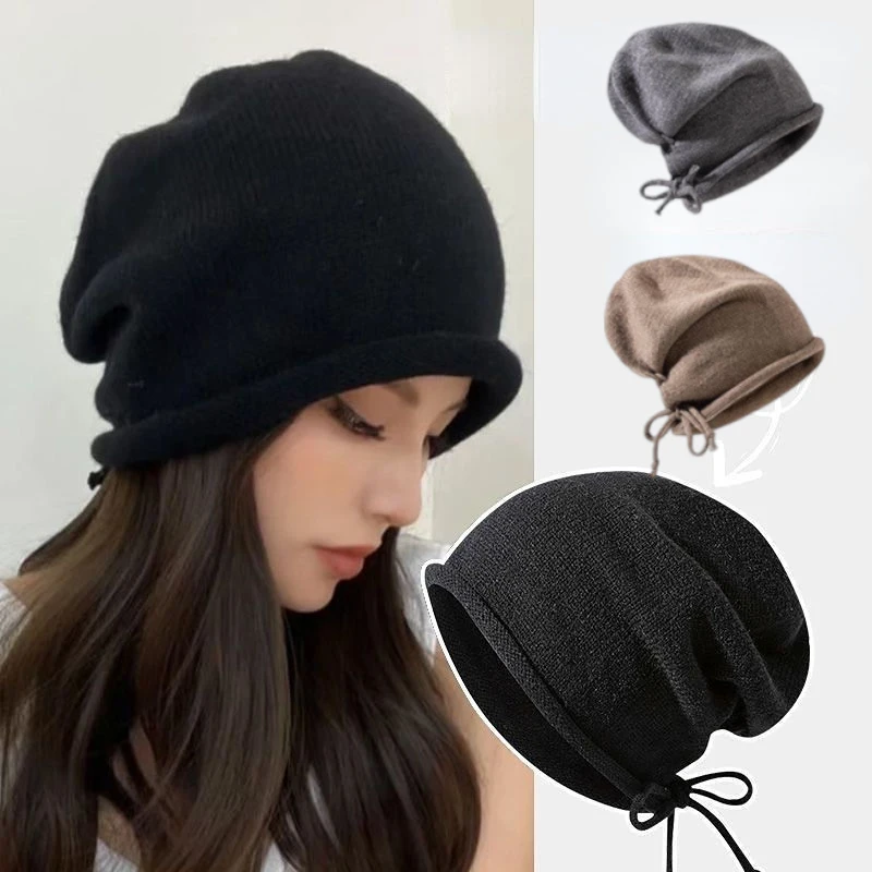 니트 보닛 후드 여성용 겨울 따뜻한 루즈핏 비니 모자  - Knit Beanie Hat Warm 리뷰 및 가격