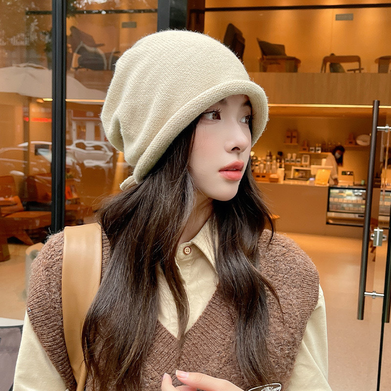 니트 보닛 후드 여성용 겨울 따뜻한 루즈핏 비니 모자  - Knit Beanie Hat Warm 리뷰 및 가격