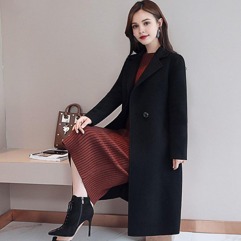 여성 울 코트 여성용 울 피코트 중간 길이 오버코트 캐 - Wool Coat Peacoat 리뷰 및 가격