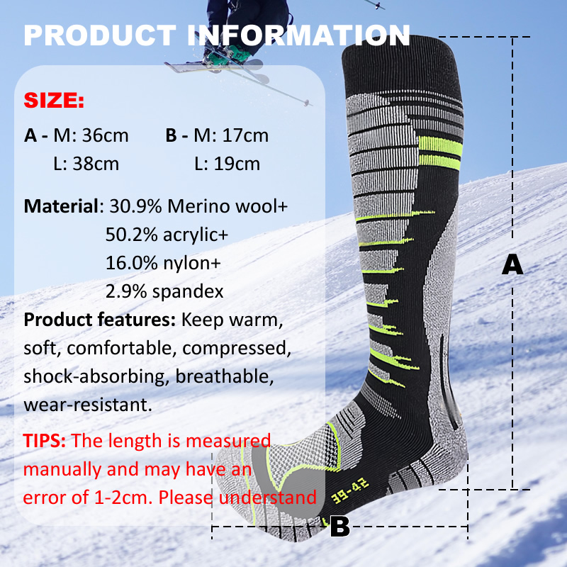 메리노 울 스키 양말 추운 날씨용 양말 남녀공용 스노보 - Thermal Sock Wool 리뷰 및 가격