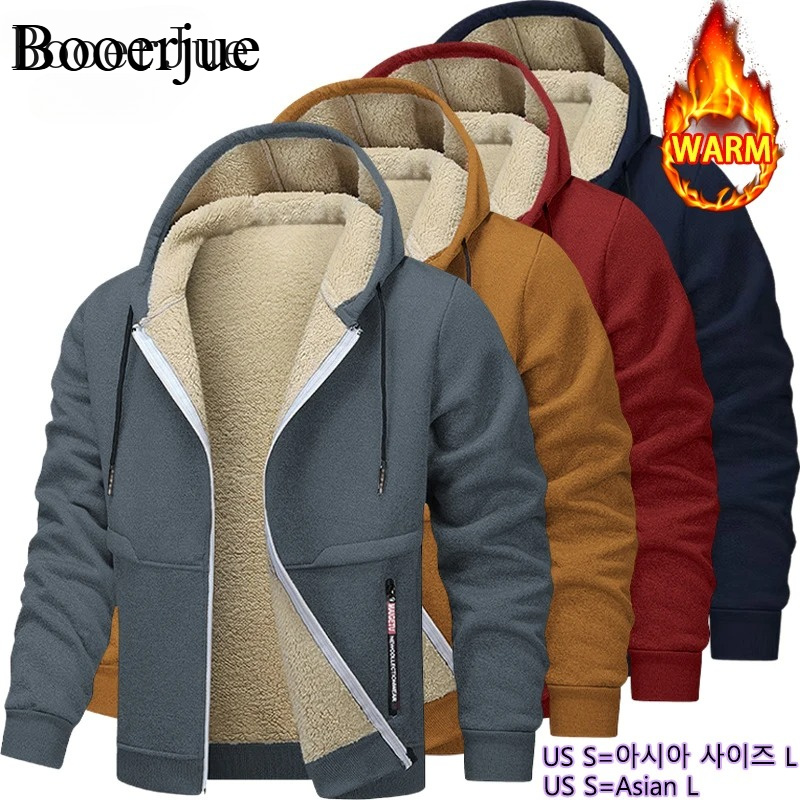 두꺼운 셰르파 안감 후드 지퍼 재킷 두꺼운 스트리트웨어 - Sherpa Hoodie Fleece 리뷰 및 가격