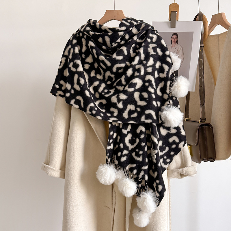 신상 럭셔리 겨울 레오파드 양면 캐시미어 스카프 고급  - Cashmere Pashmina Wrap 리뷰 및 가격