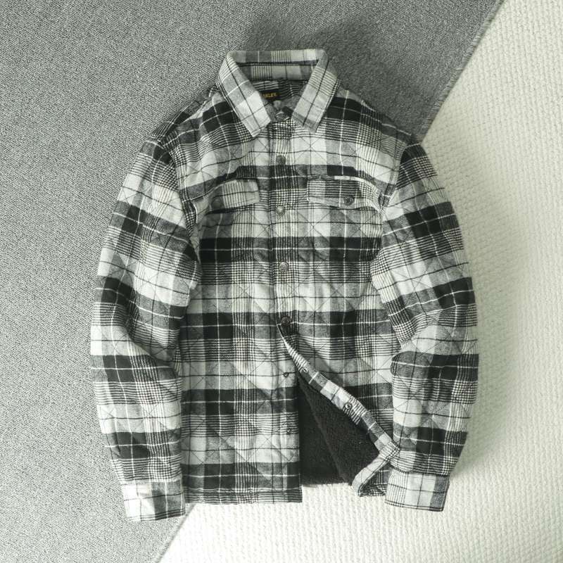 가을 겨울 남성용 플란넬 플리스 체크 셔츠 재킷 (가슴 - Flannel Shirt Lined 리뷰 및 가격