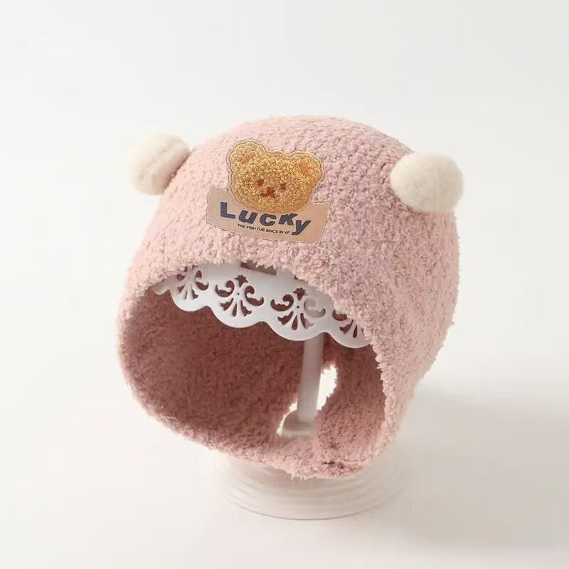 귀여운 곰 아기 귀 보호 모자 겨울 따뜻한 플러시 두꺼 - Knit Beanie Hat Warm 리뷰 및 가격