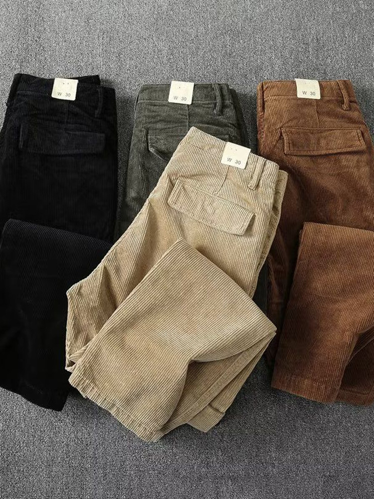 봄과 가을 새로운 패션 솔리드 컬러 두꺼운 따뜻한 코듀 - Corduroy Pant Warm 리뷰 및 가격