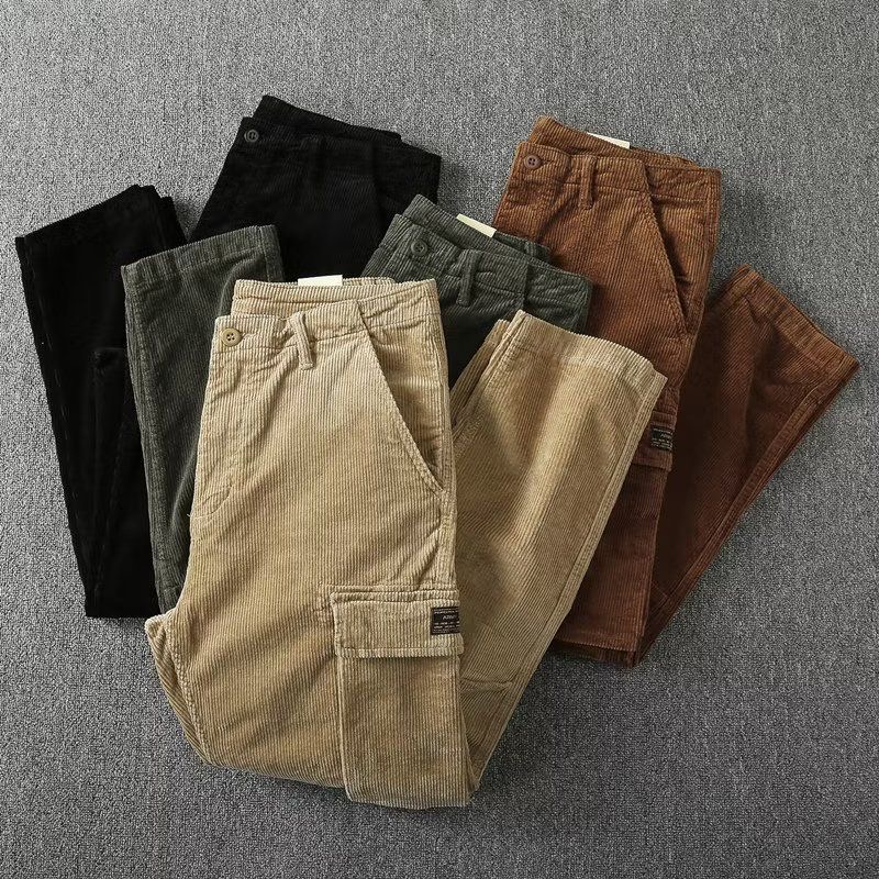 봄과 가을 새로운 패션 솔리드 컬러 두꺼운 따뜻한 코듀 - Corduroy Pant Warm 리뷰 및 가격